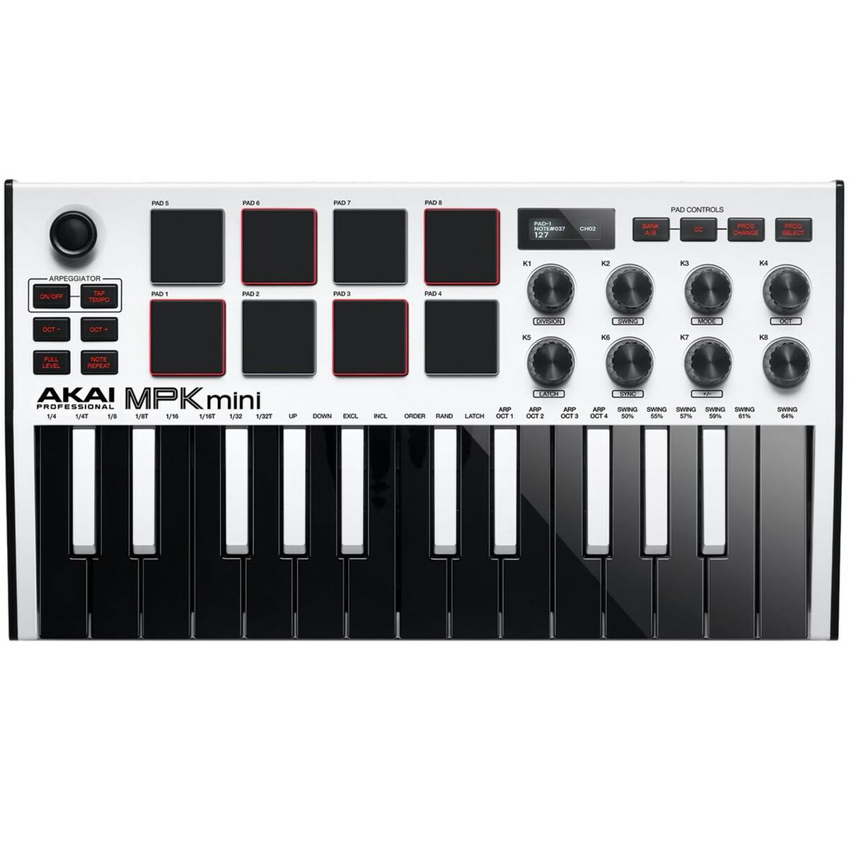 Controlador de som Akai MPK Mini MK3