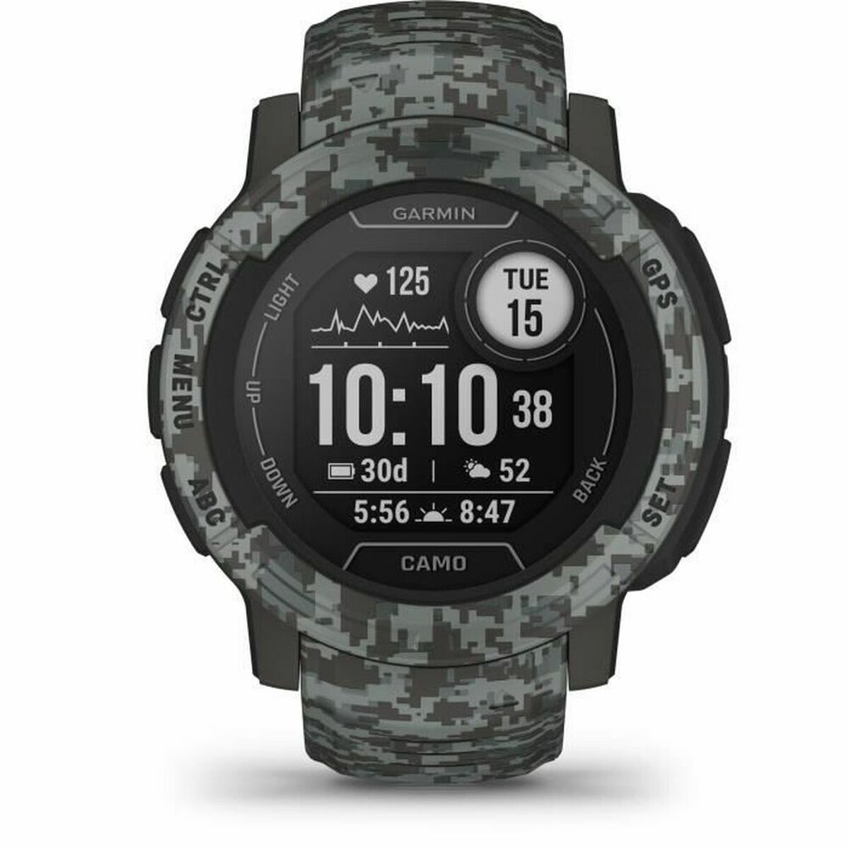 Smartwatch GARMIN Instinct 2 Camo Edition Cinzento escuro 0,9" Preto Grafite