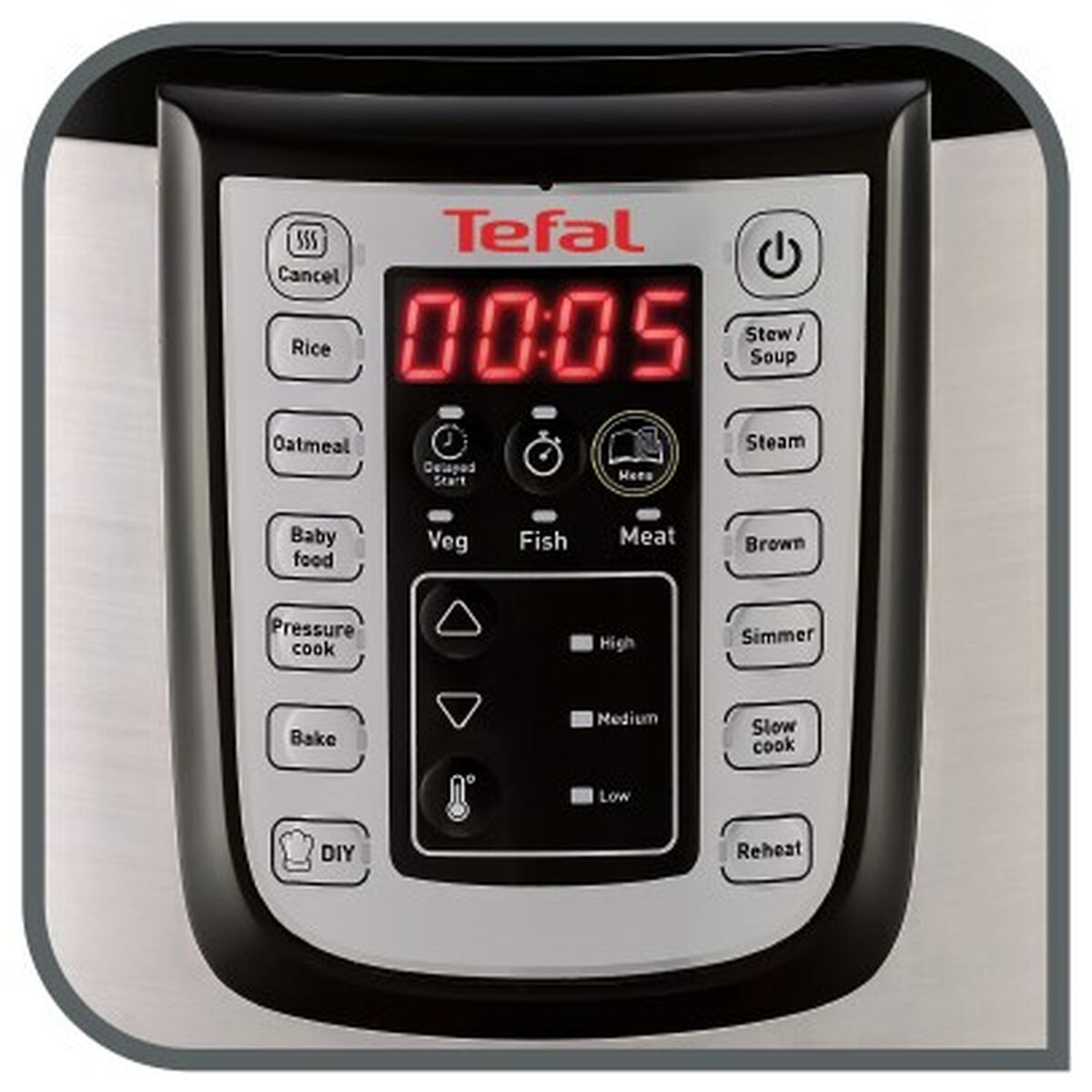 Robot de Cozinha Tefal CY505E10 Preto Preto/Prateado 1100 W 50 W 6 L