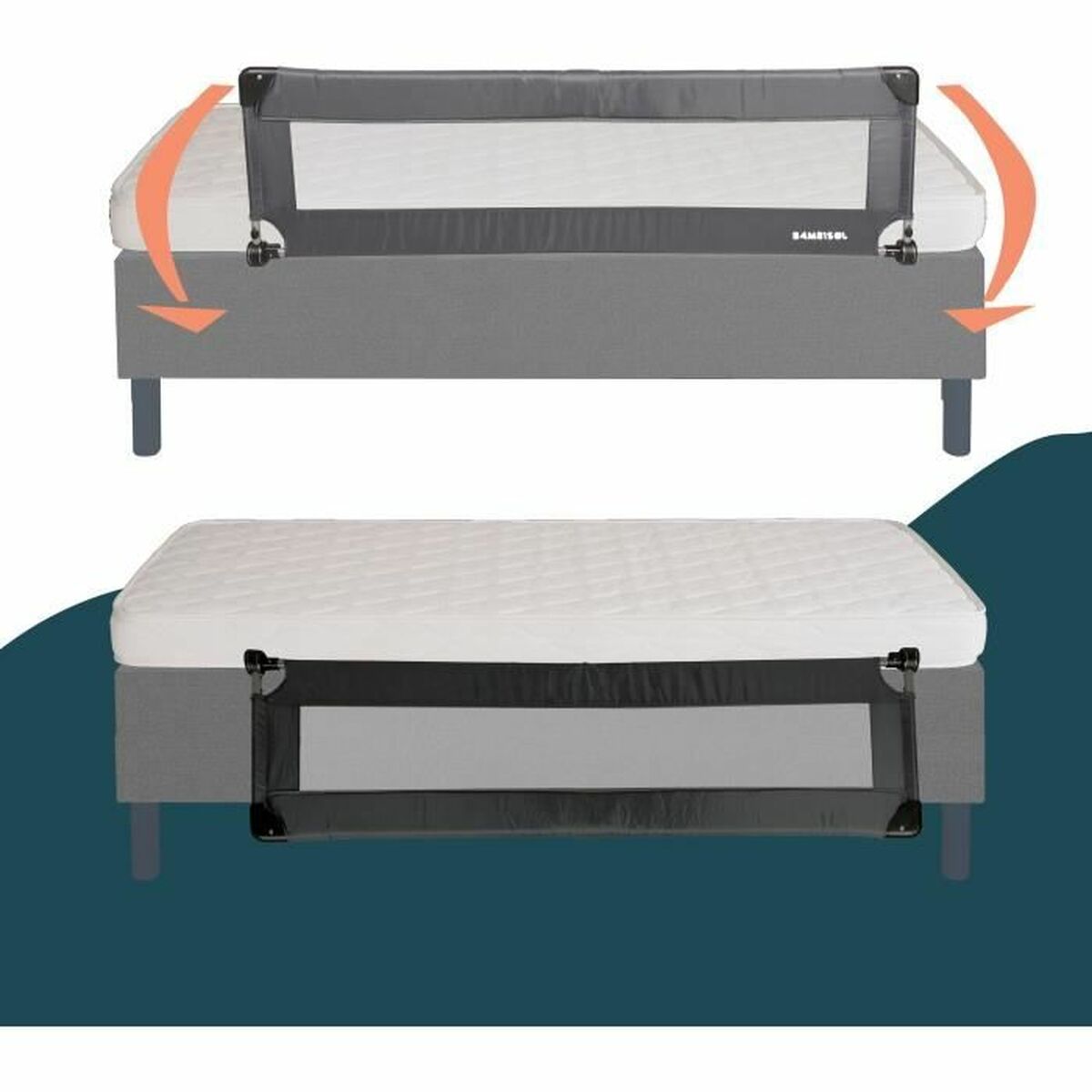 Balaustrada de cama Looping BL5003G 44 x 150 cm Cinzento