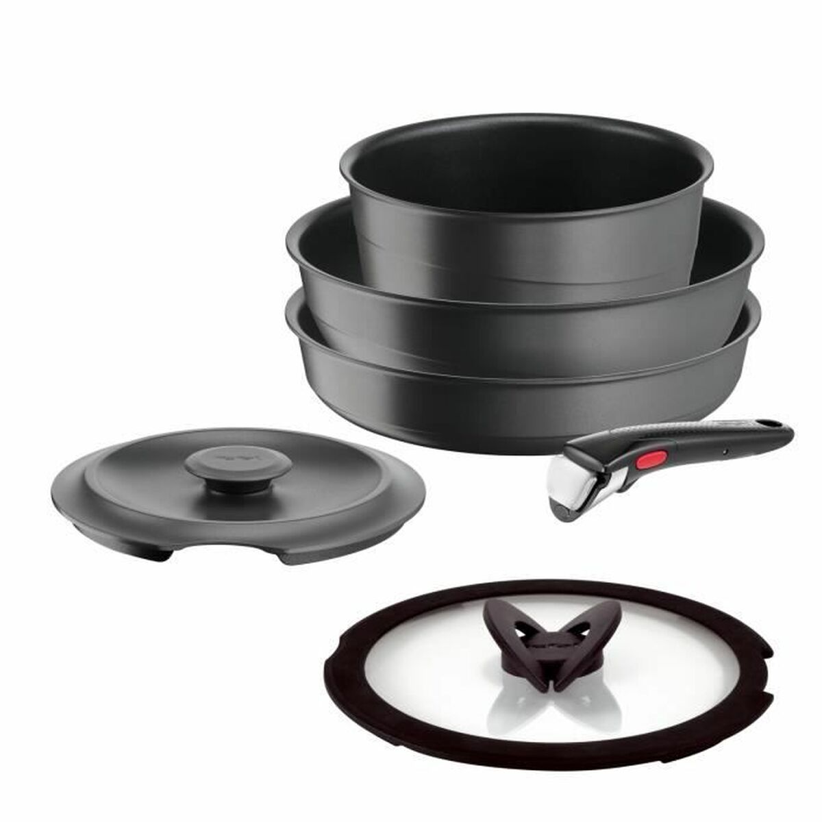 Bateria de Cozinha Tefal Ingenio Cinzento 6 Peças