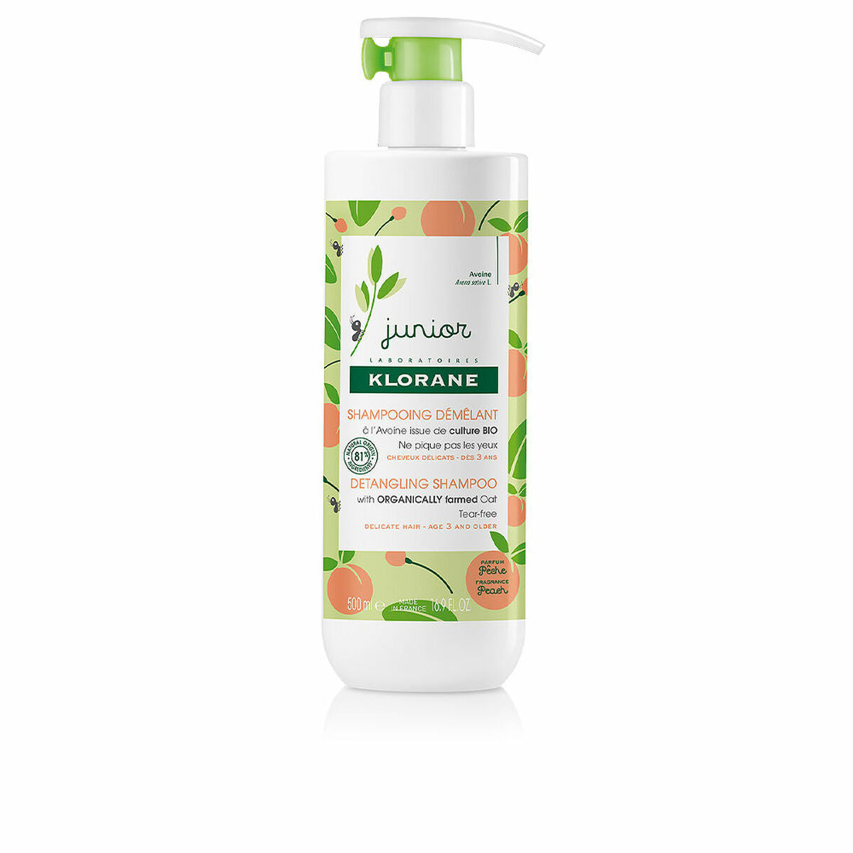 Creme Reparador para Bebés Klorane Detangling Peach Cabelos Normais