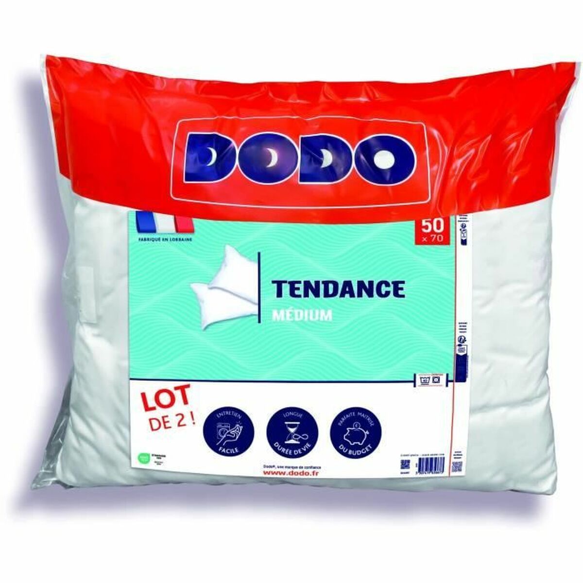 Almohada DODO Tendance Blanco 50 x 70 cm 2 Unidades