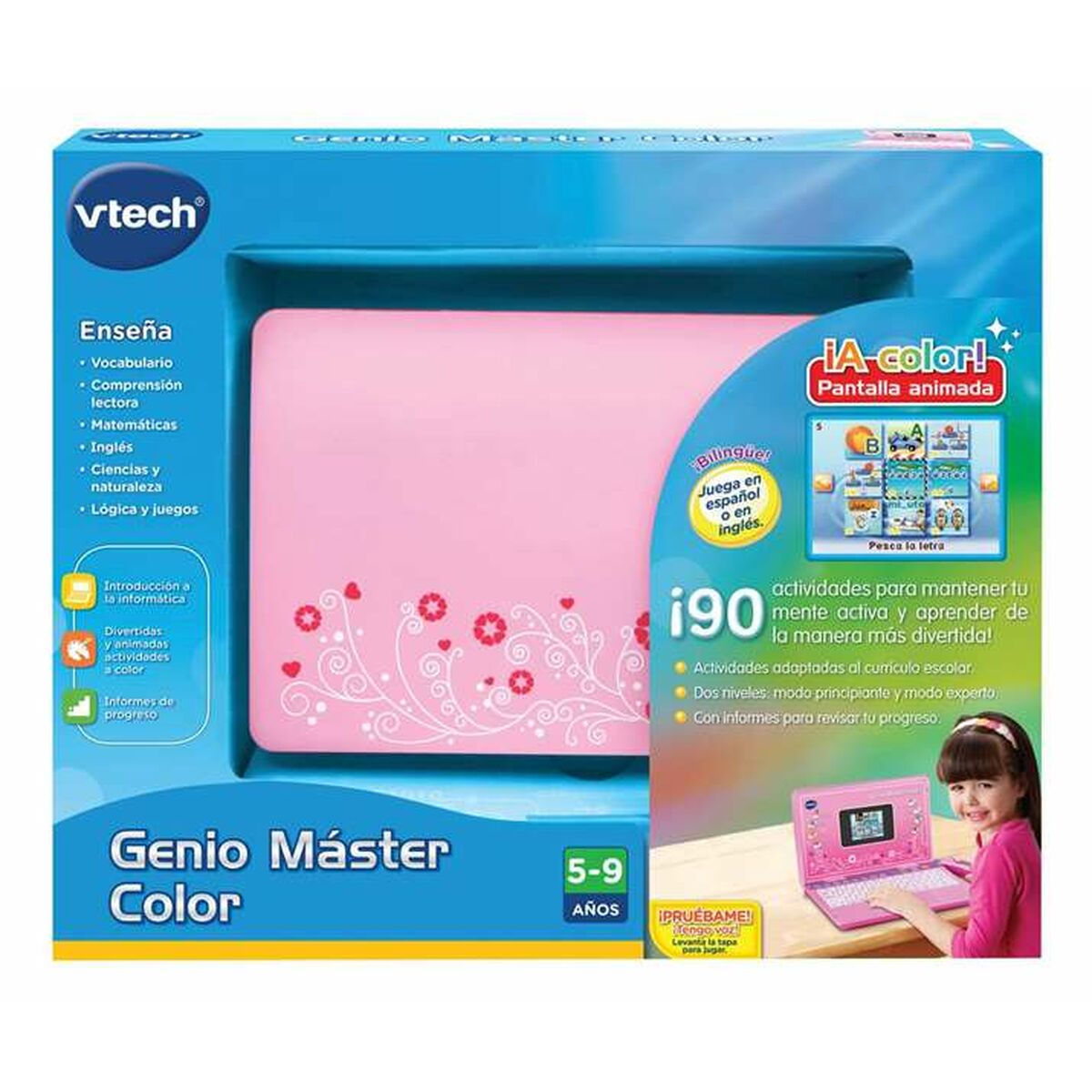 Toy computer Vtech Genio Master Color ES-EN 18 x 27 x 4 cm Cor de Rosa