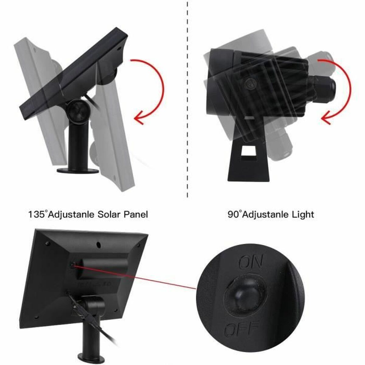 Lâmpada solar Lumisky Roundy Cinzento