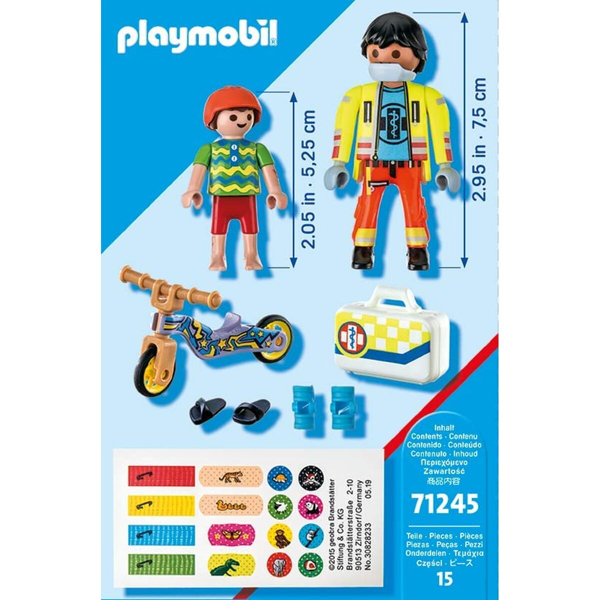 Playset Playmobil City Life - Paramedic with Patient 71245 15 Peças