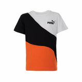 Children’s Short Sleeve T-Shirt Puma Power Cat  Black