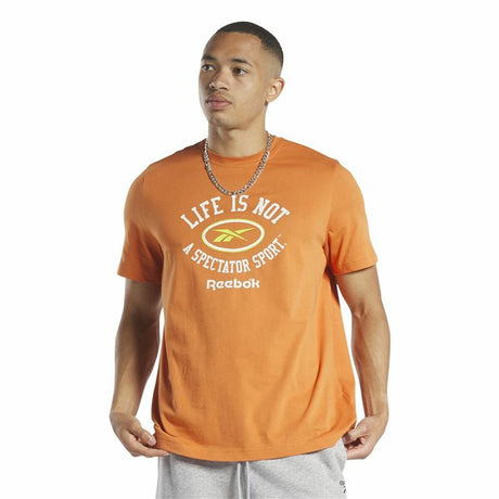 Camisola de Manga Curta Homem Reebok Graphic Series Laranja