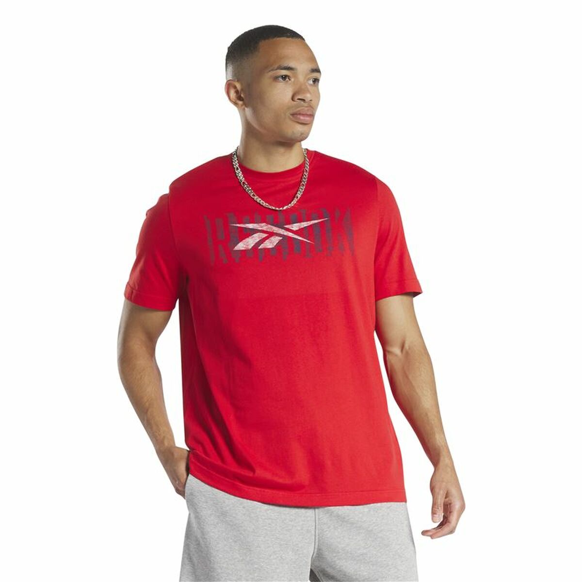 Camisola de Manga Curta Homem Reebok Graphic Series Vermelho