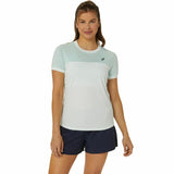 T-Shirt de Desporto de Manga Curta Asics Court Branco Mulher Ténis