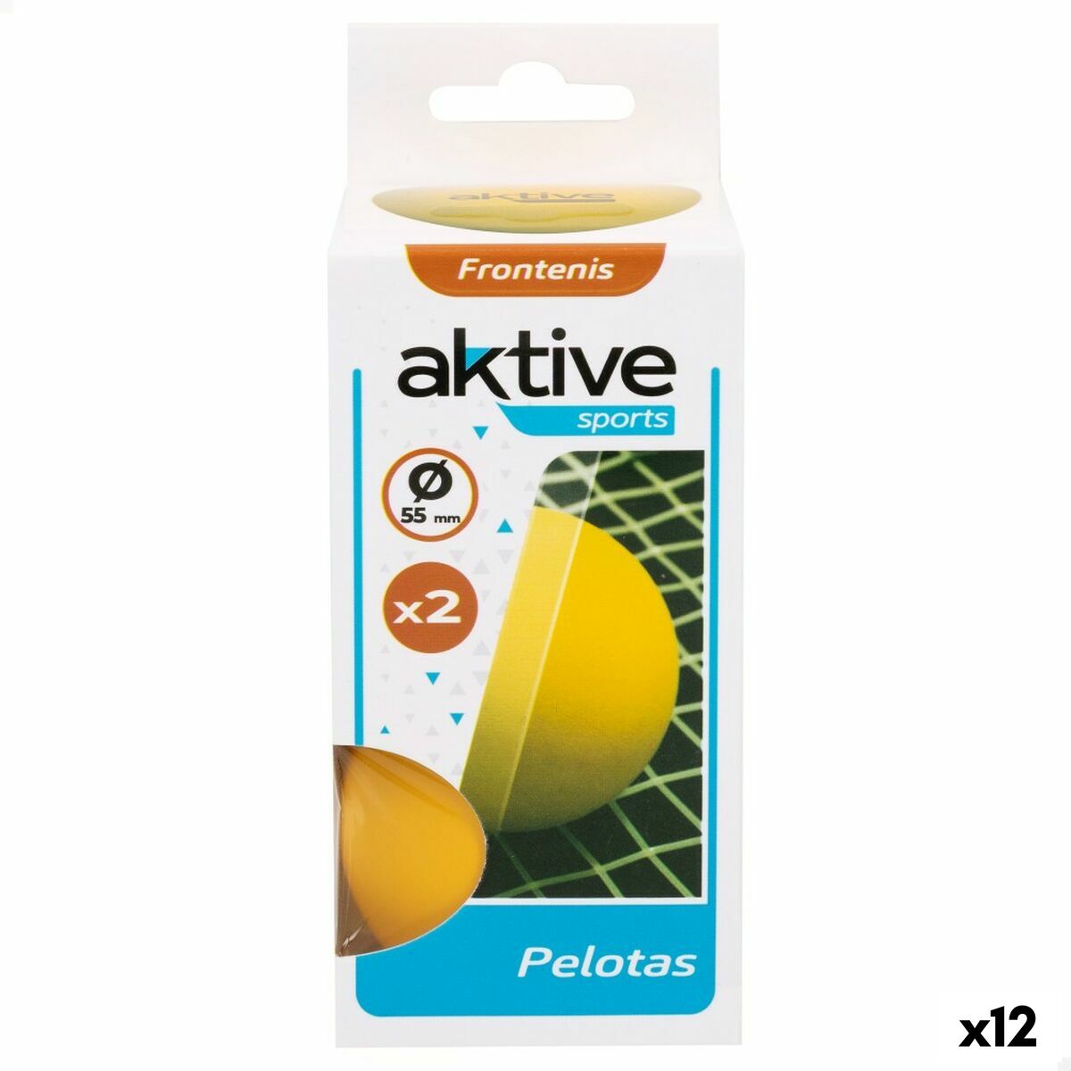 Bola de Frontenis Aktive Ø 55 cm 12 Unidades 2 Peças