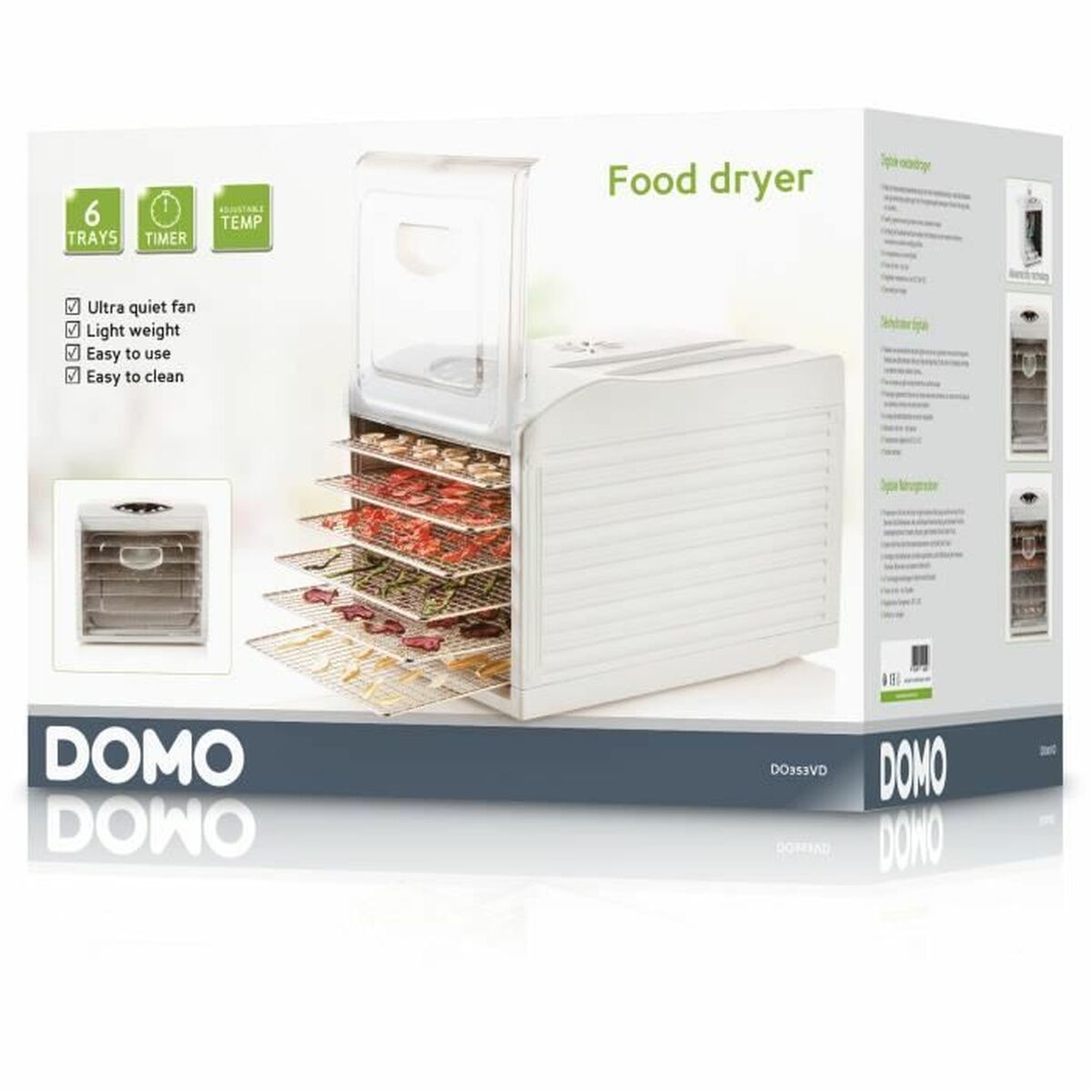 Desidratador de Alimentos DOMO DO353DV 500 W