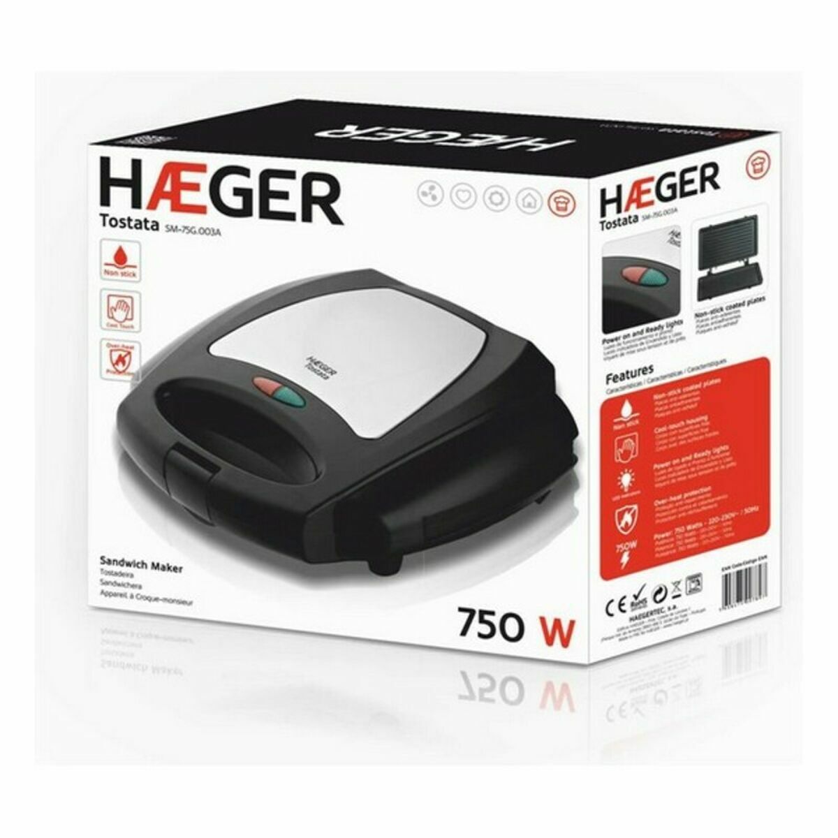 Sanduicheira Haeger S4700023 750 W