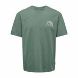 Men’s Short Sleeve T-Shirt Only & Sons Onskylan Rlx Icon Dark green