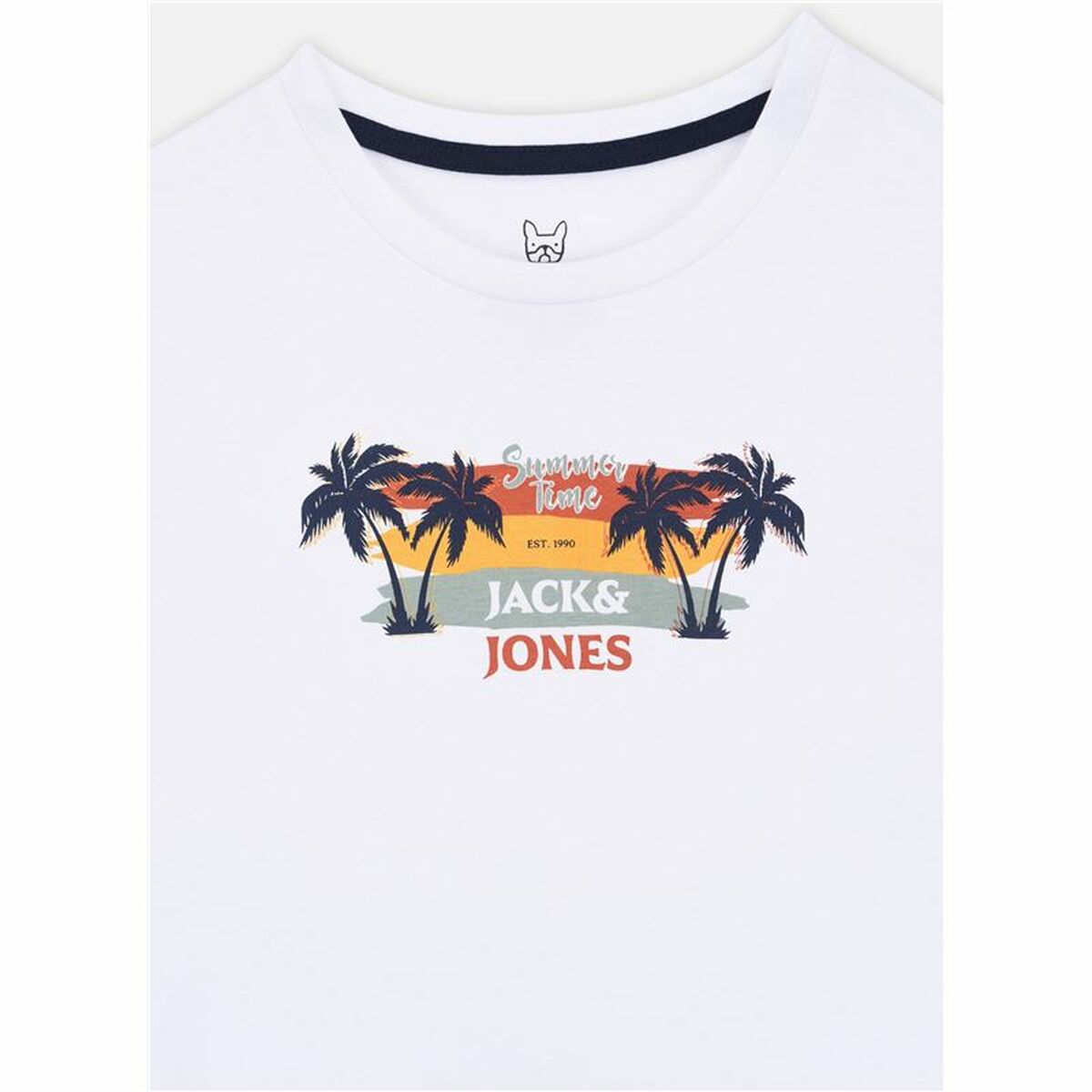 Child's Short Sleeve T-Shirt Jack & Jones Jjsummer Smu Vibe Tee White