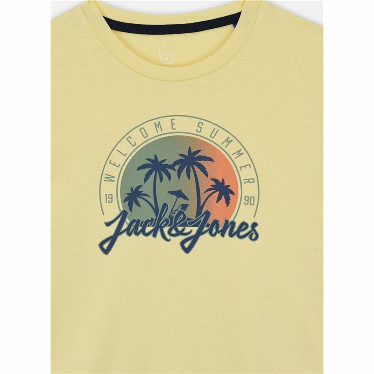 Child's Short Sleeve T-Shirt Jack & Jones Jjsummer Smu Vibe Tee Yellow