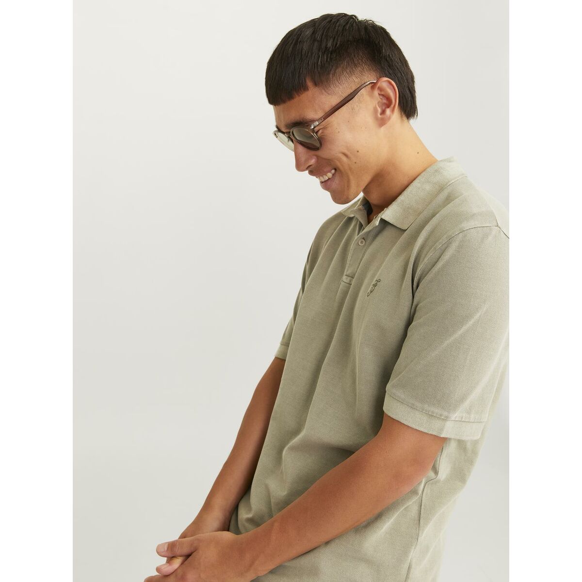 Polo de Manga Curta Homem Jack & Jones JPRBLUWILLIAM  12257315 Verde