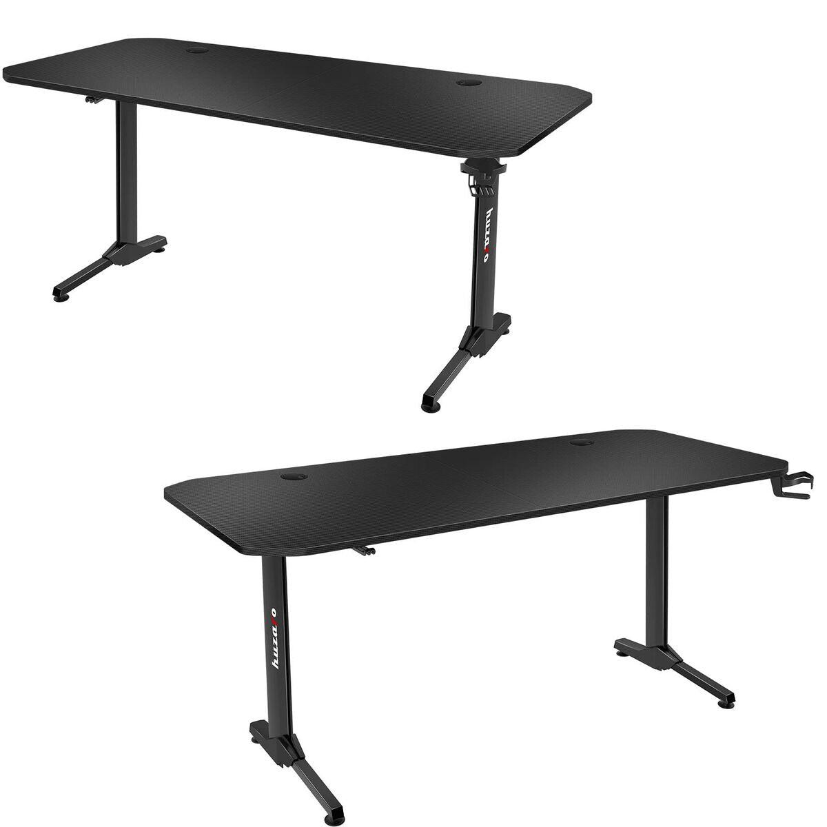 Mesa de Escritório Gaming Huzaro HZ-Hero 4.7 Preto Madeira MDF 160 x 75 cm