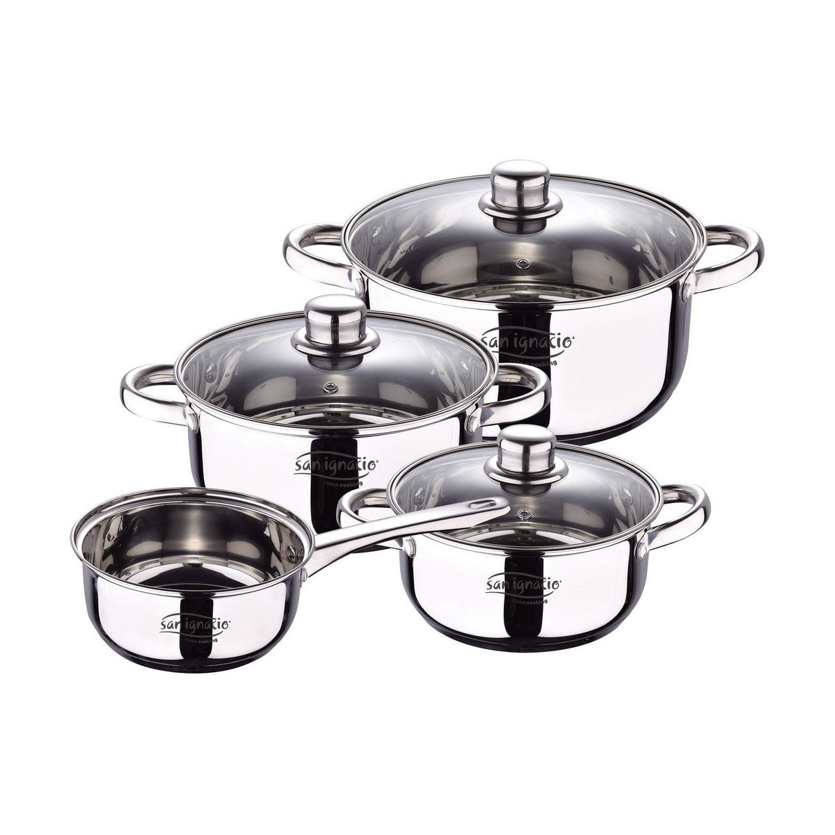 Bateria de Cozinha San Ignacio Cassel SG8172 Aço inoxidável (7 Peças)