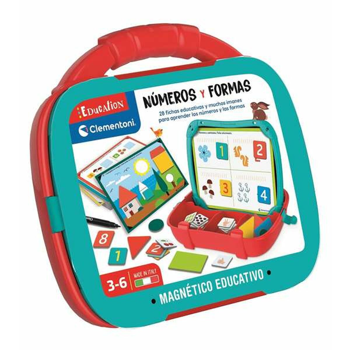 Jogo Educativo Clementoni Mala Números Formas 27,5 x 23 x 5 cm