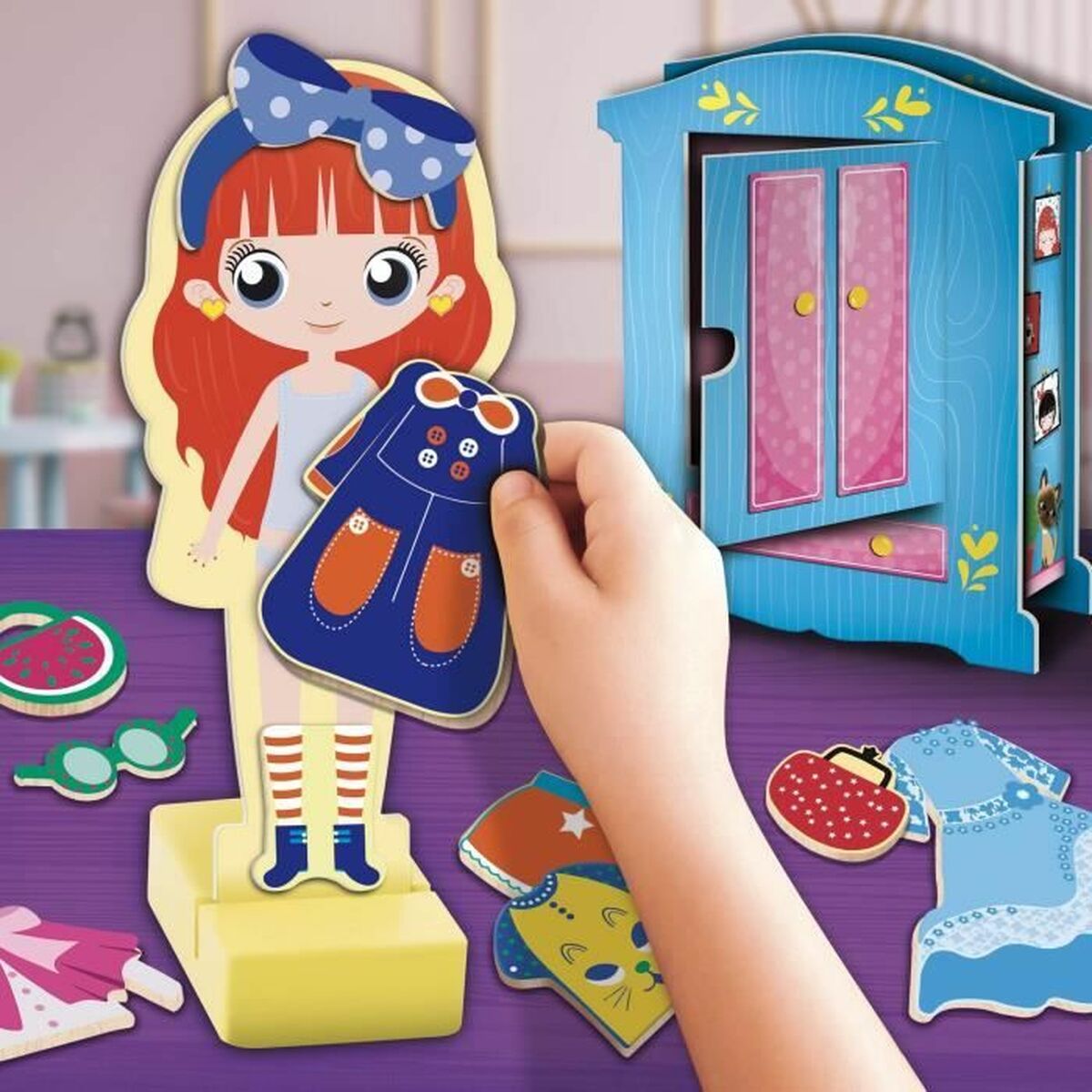 Jogo Educativo Lisciani Giochi Magnetic Fashion Doll (FR)