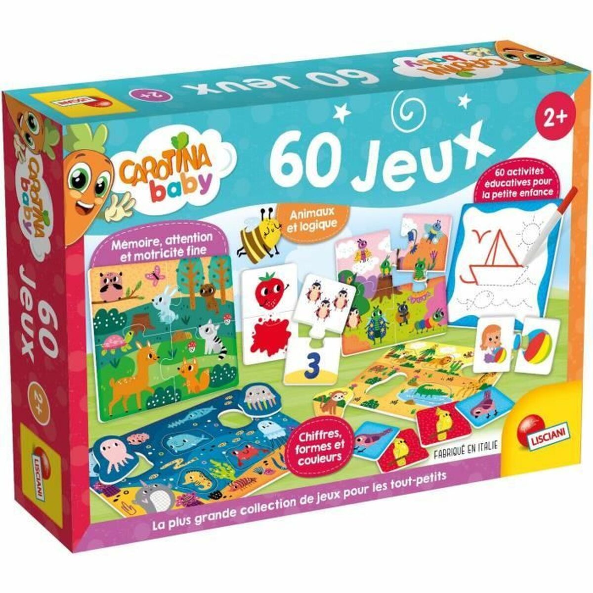 Jogo Educativo Lisciani Giochi Carotina Baby 60 Jeux (FR)