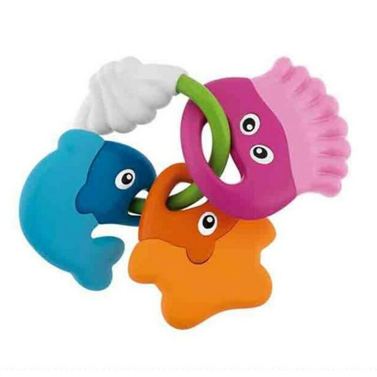 Teether for Babies Rattle Chicco PVC 11,5 x 11 x 2,5 cm (11,5 x 11 x 2,5 cm)