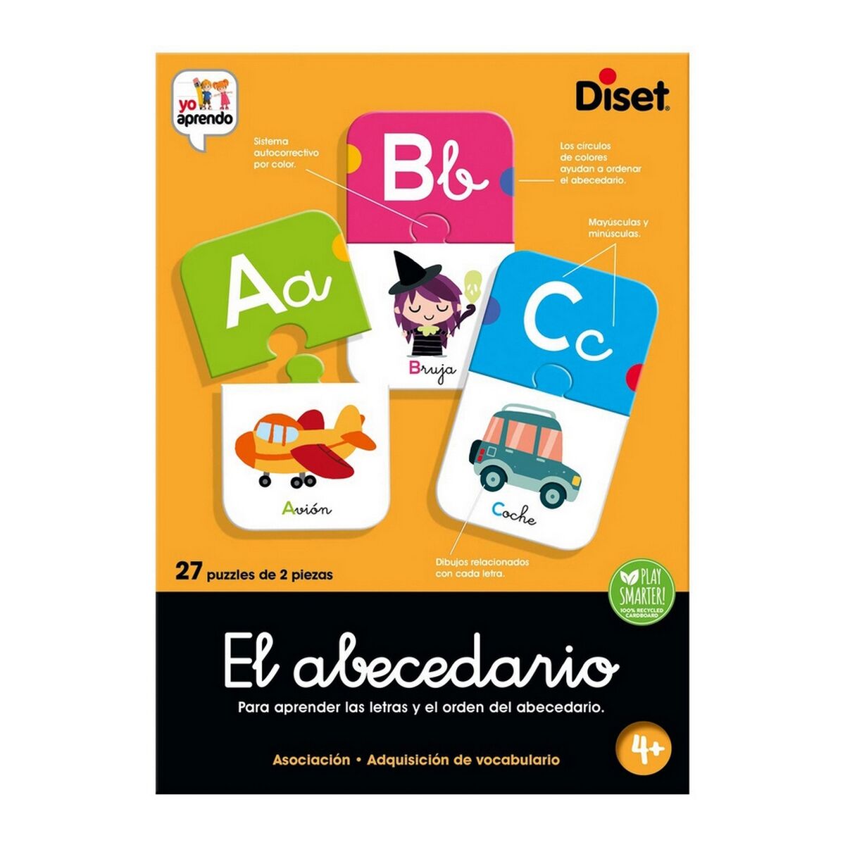 Juego Educativo Diset El Abecedario 54 Piezas