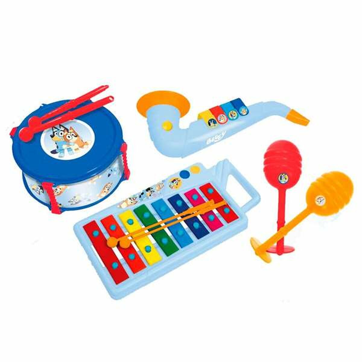 Set de instrumentos musicales de juguete Bluey 9 Piezas