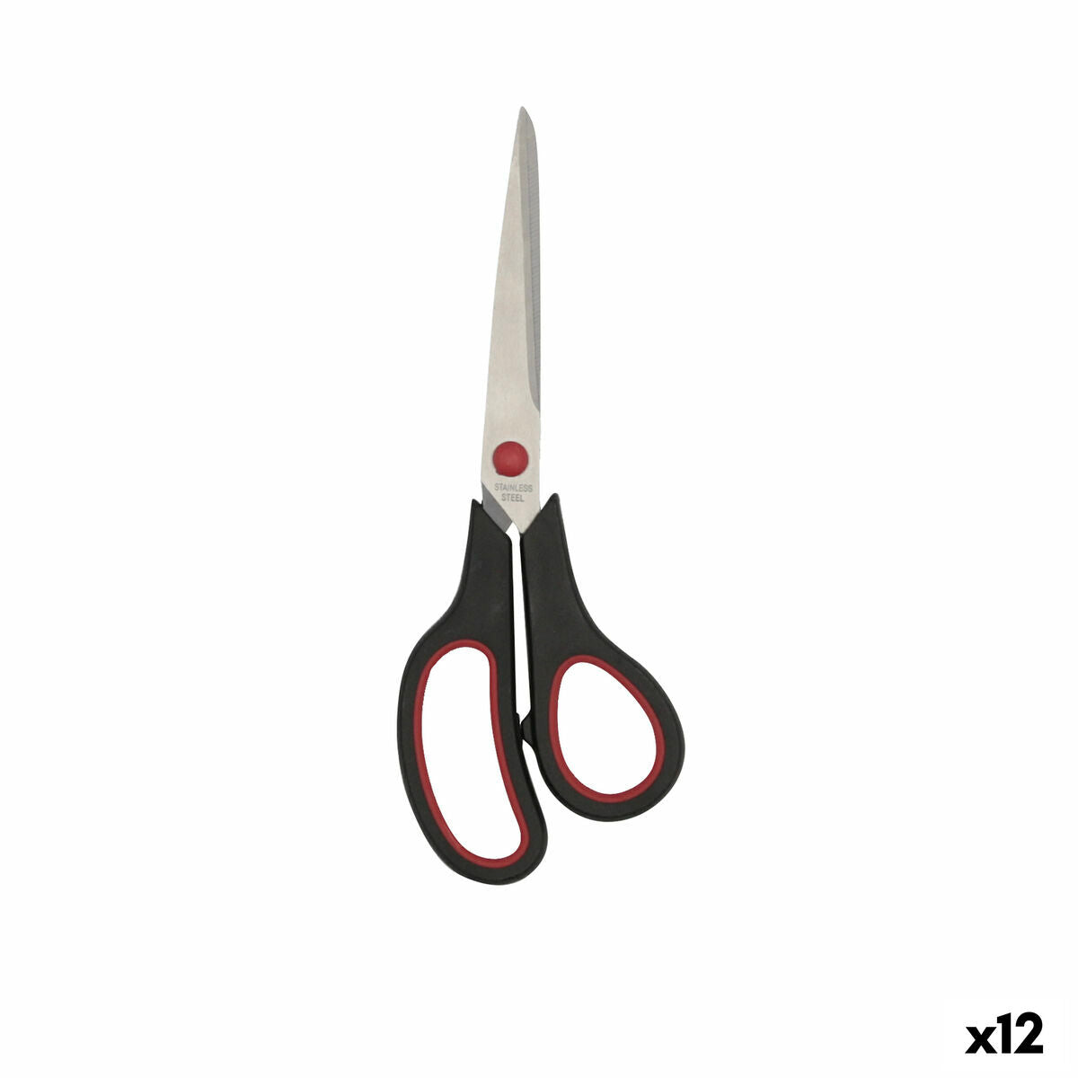 Kitchen Scissors Quid Rico Black Red Metal 21 cm (12 Units)