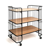 Serving trolley Vinthera Moa Black Steel 75 x 45 x 85 cm