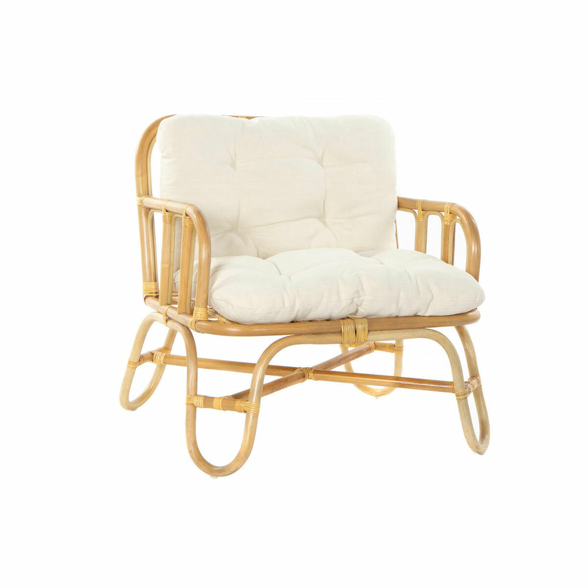 Armchair DKD Home Decor Beige Natural Rattan 76 x 72 x 80 cm