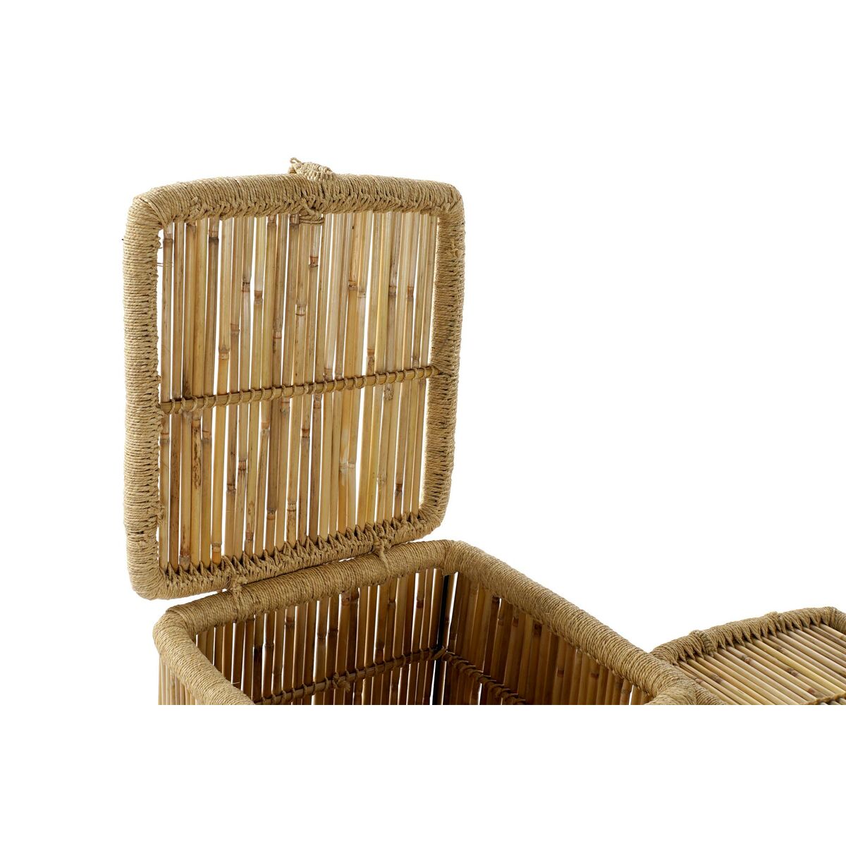 Conjunto de Cestas DKD Home Decor Natural Corda Bambu (46 x 46 x 55 cm)