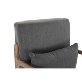 Rocking Chair DKD Home Decor Natural Dark grey Polyester Rubber wood Sixties 66 x 85 x 81 cm