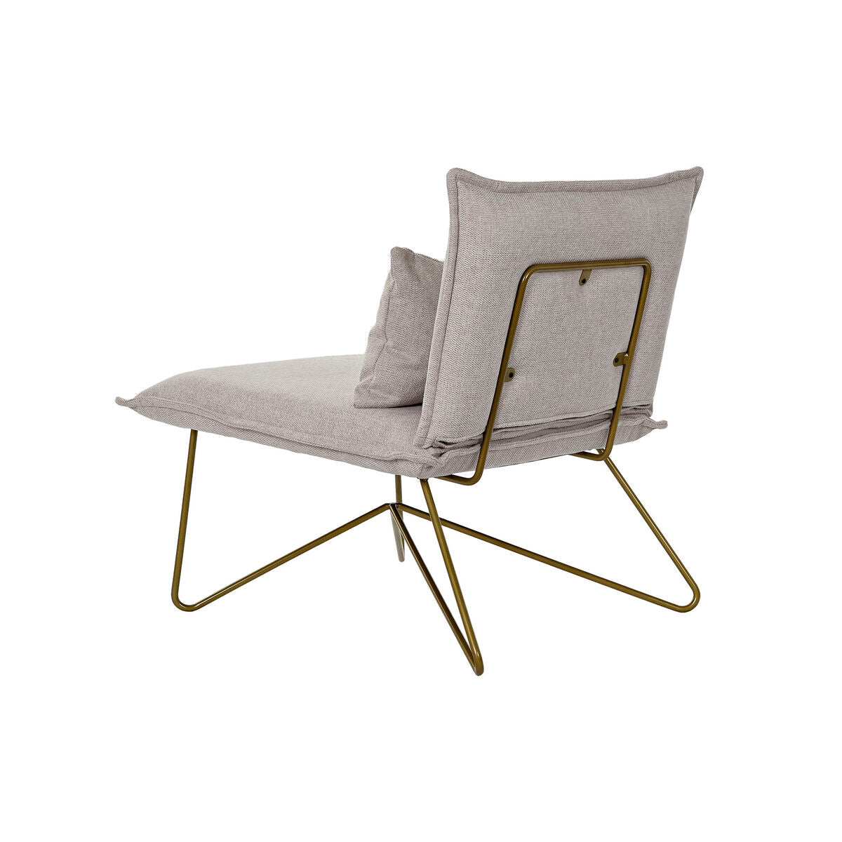 Poltrona DKD Home Decor 66 x 78 x 75 cm Bege Dourado Metal