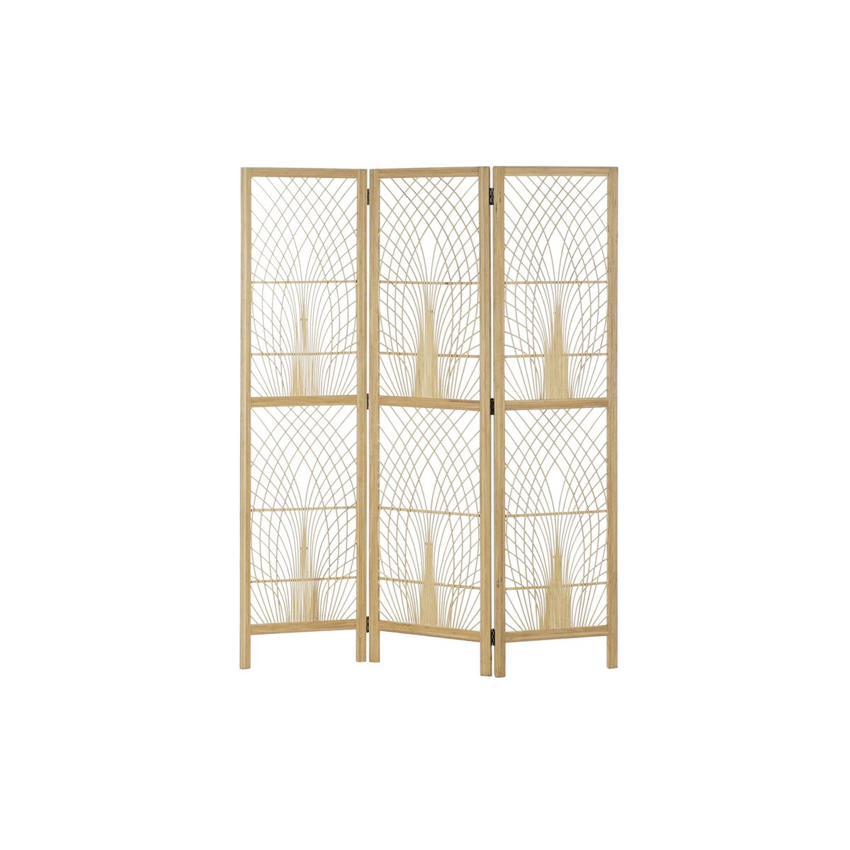 Biombo DKD Home Decor 136 x 2,5 x 180 cm Metal Bambu 30 x 40 cm