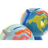 Hucha Home ESPRIT Dolomita Globo Terraqueo 14,5 x 13,5 x 19 cm (2 Unidades)