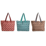 Bolsa Mulher Home ESPRIT Castanho Turquesa Coral 55 x 14 x 35 cm (3 Unidades)