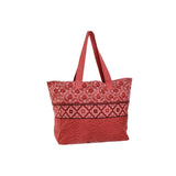 Bolsa Mulher Home ESPRIT Vermelho Verde Coral 55 x 14 x 35 cm (3 Unidades)