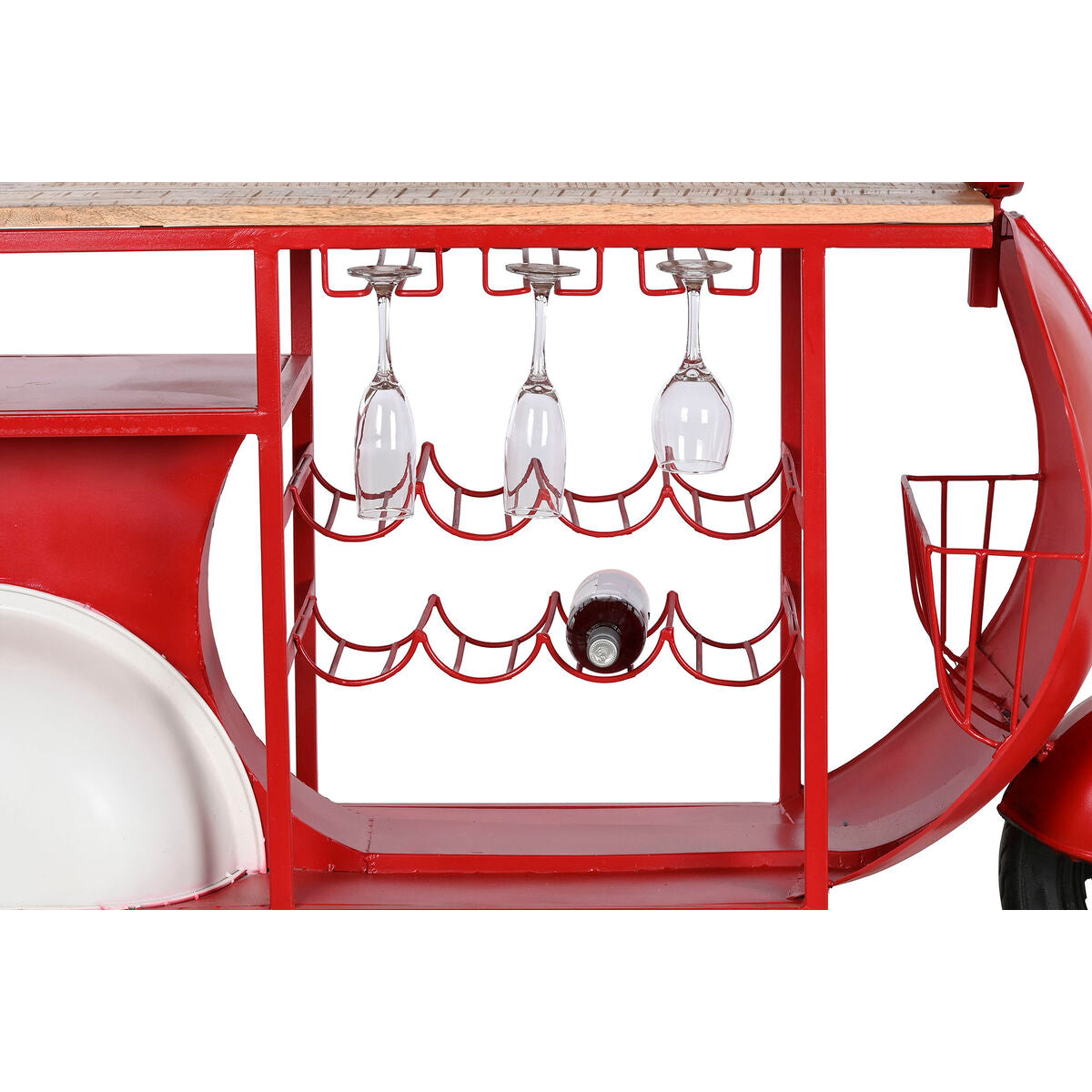 Suporte para garrafas Home ESPRIT Vermelho Metal 165 x 60 x 100 cm