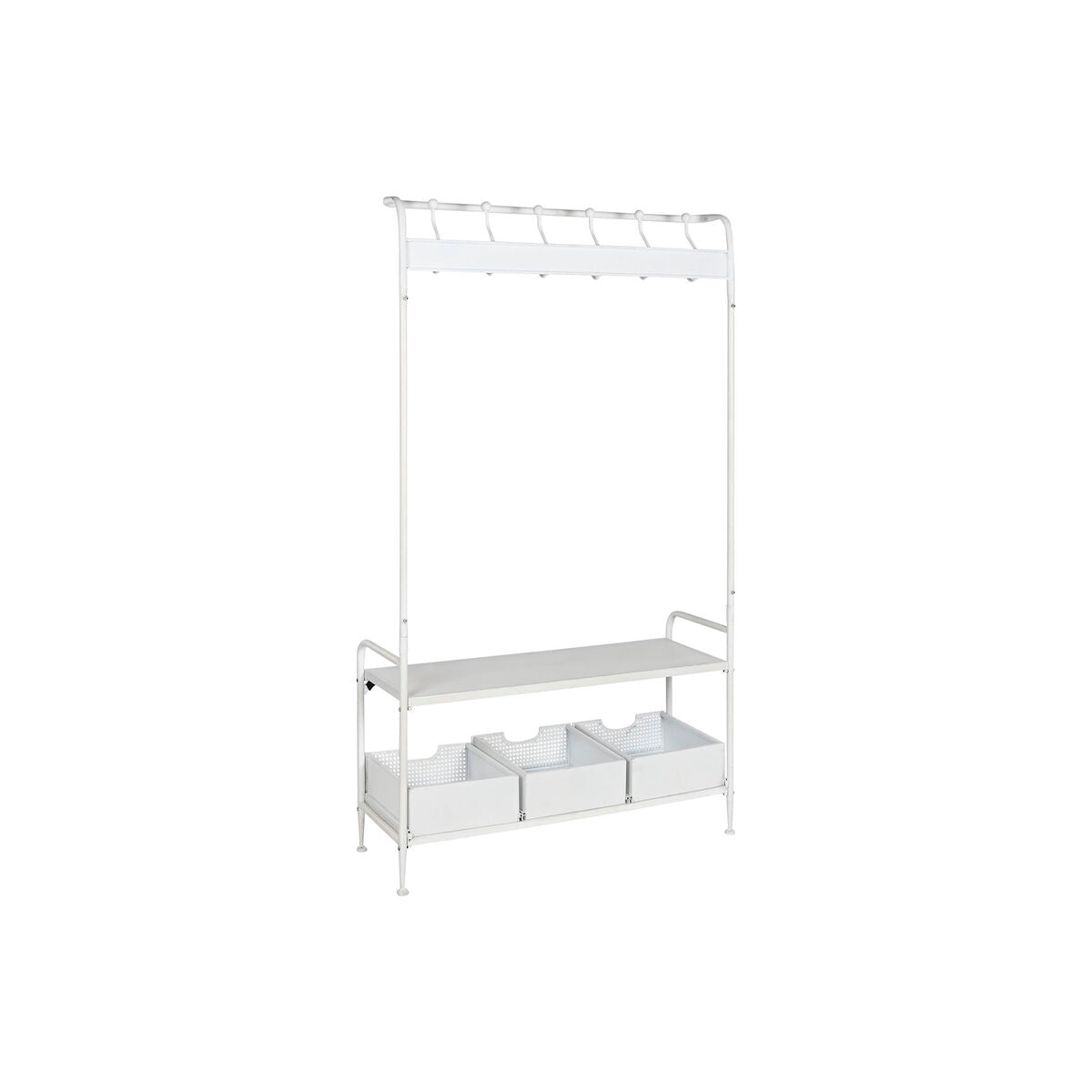 Hall Table with Drawers Home ESPRIT White Metal 110 x 36 x 186 cm