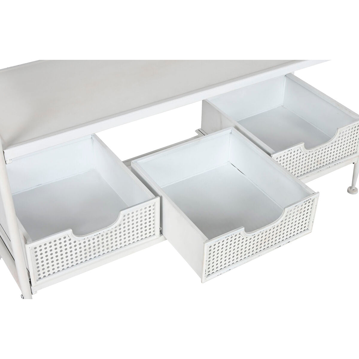 Hall Table with Drawers Home ESPRIT White Metal 110 x 36 x 186 cm