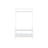 Hall Table with Drawers Home ESPRIT White Metal 110 x 36 x 186 cm