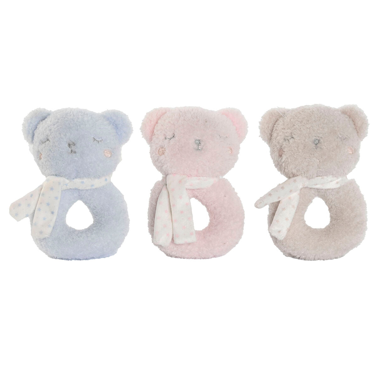 Peluche Chocalho Home ESPRIT 12 x 7 x 17 cm (3 Unidades)