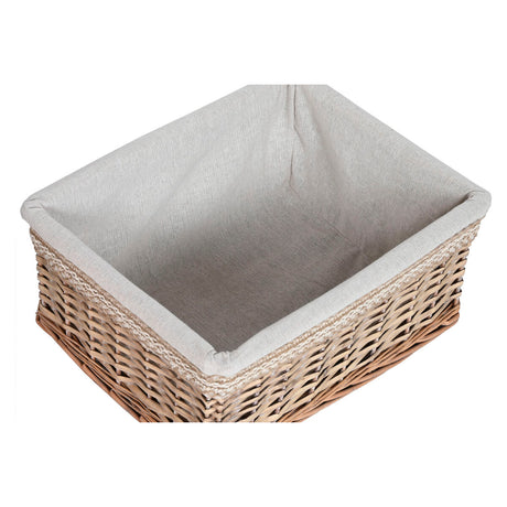 Cesto de Roupa Suja Home ESPRIT Bege Natural vime Shabby Chic 47 x 35 x 55 cm 5 Peças