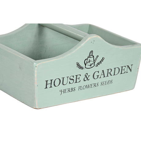 Caixas de arrumação Home ESPRIT The Garden Box Verde Madeira de abeto 35 x 22 x 18 cm 4 Peças