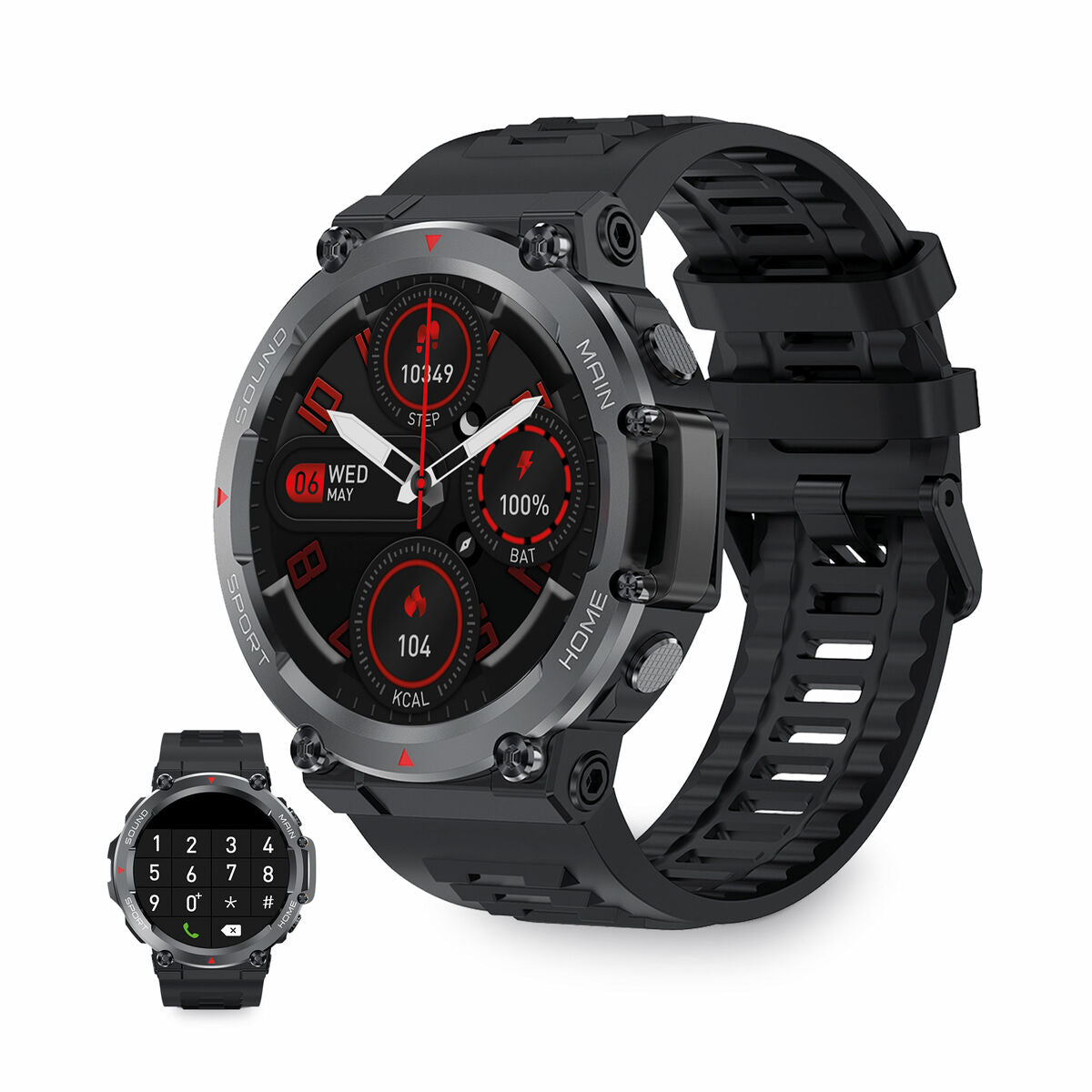 Smartwatch KSIX Oslo 1,5" Bluetooth 5.0 270 mAh Preto