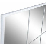 Espejo de pared Blanco Metal Cristal Ventana 90 x 90 x 2 cm