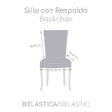 Funda para Silla Eysa JAZ Gris 50 x 60 x 50 cm 2 Unidades