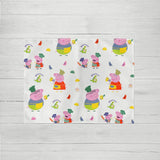 Individual Kids&Cotton Time Backing Multicolor 45 x 35 cm 2 Unidades